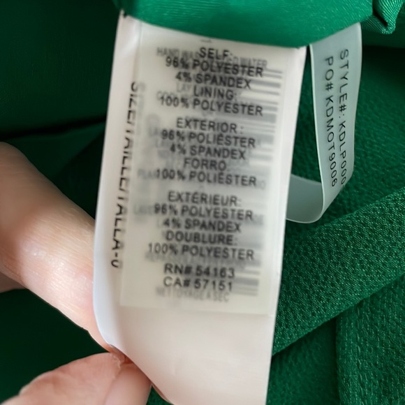 NWT (0) kensie dresses bold emerald green gold hardware choker halter flounce - Picture 9 of 12